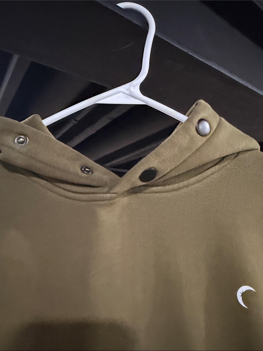 ZYIA Olive Double Snap Hoodie Pullover - Picture 5 of 8